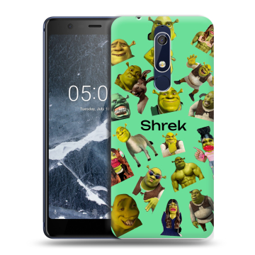 Силиконовый чехол на Nokia 5.1 с принтом Шрек Shrek