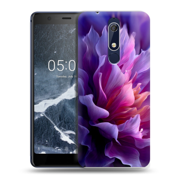 Силиконовый чехол на Nokia 5.1 с принтом женский цветы Силиконовый чехол на Nokia 5.1 с принтом женский цветы