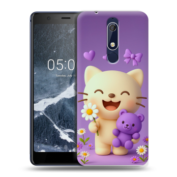 Силиконовый чехол на Nokia 5.1 с принтом для девочек