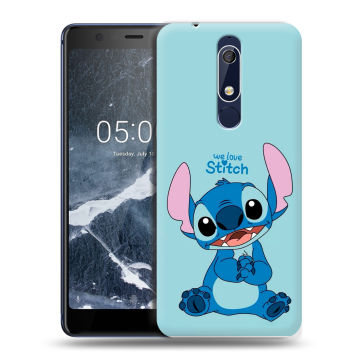 Силиконовый чехол на Nokia 5.1 с принтом Лило и Стич Силиконовый чехол на Nokia 5.1 с принтом Лило и Стич