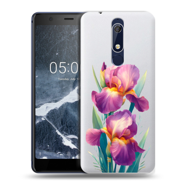 Силиконовый чехол на Nokia 5.1 с принтом Цветы орхидеи