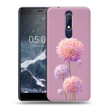 Силиконовый чехол на Nokia 5.1 с принтом Цветы