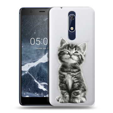 Силиконовый чехол на Nokia 5.1 с принтом Котенок