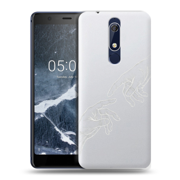 Силиконовый чехол на Nokia 5.1 с принтом Сотворение мира