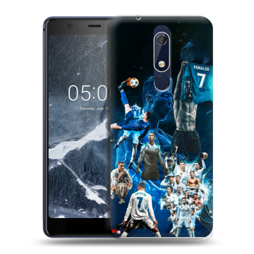 Силиконовый чехол на Nokia 5.1 с принтом Реал Роналдо