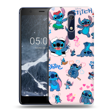 Силиконовый чехол на Nokia 5.1 с принтом Лило и Стич Силиконовый чехол на Nokia 5.1 с принтом Лило и Стич