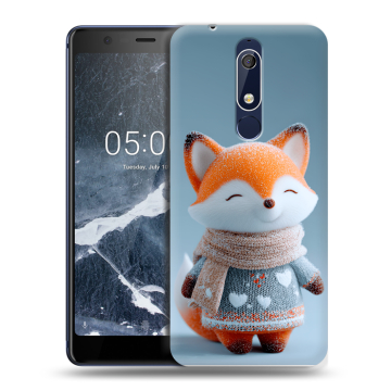 Силиконовый чехол на Nokia 5.1 с принтом Лиса