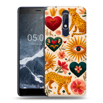 Силиконовый чехол на Nokia 5.1 с принтом Модный принт