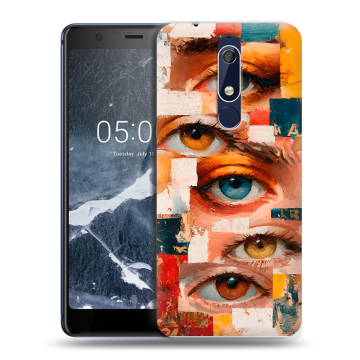 Силиконовый чехол на Nokia 5.1 с принтом Модный принт