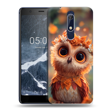 Силиконовый чехол на Nokia 5.1 с принтом Милая сова