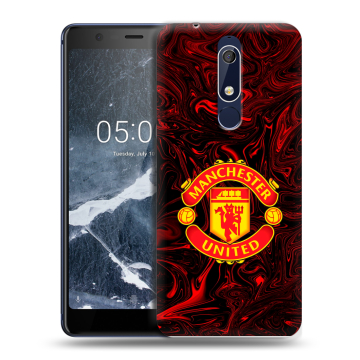Силиконовый чехол на Nokia 5.1 с принтом Manchester United