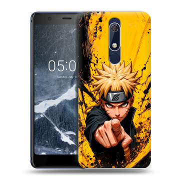 Силиконовый чехол на Nokia 5.1 с принтом Naruto Наруто