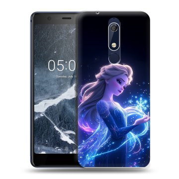 Силиконовый чехол на Nokia 5.1 с принтом Холодное сердце Frozen