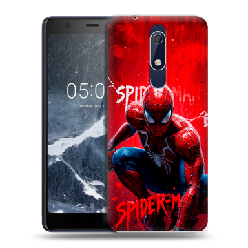 Силиконовый чехол на Nokia 5.1 с принтом Spiderman Человек паук