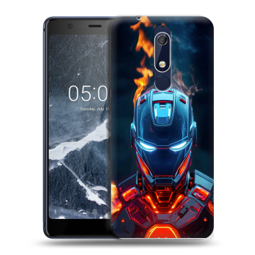 Силиконовый чехол на Nokia 5.1 с принтом IronMan Железный человек