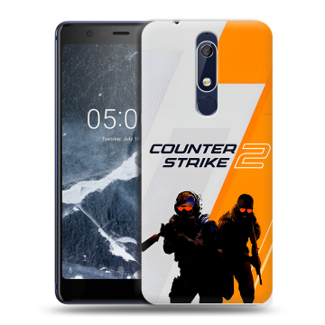 Силиконовый чехол на Nokia 5.1 с принтом Counter Strike