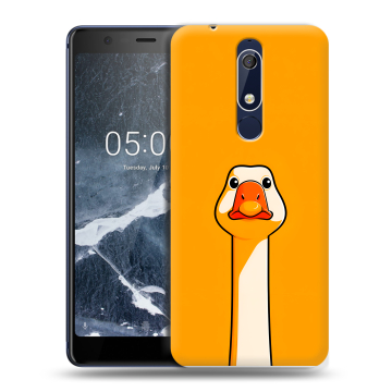 Силиконовый чехол на Nokia 5.1 с принтом Смешная утка