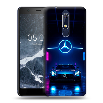 Силиконовый чехол на Nokia 5.1 с принтом Mercedes Мерседес