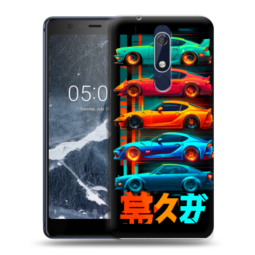 Силиконовый чехол на Nokia 5.1 с принтом машины тачки