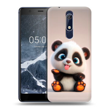 Силиконовый чехол на Nokia 5.1 с принтом милая панда