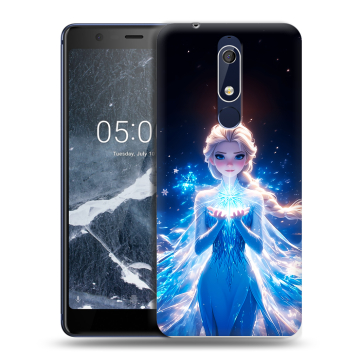 Силиконовый чехол на Nokia 5.1 с принтом Холодное сердце Frozen