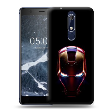 Силиконовый чехол на Nokia 5.1 с принтом IronMan Железный человек