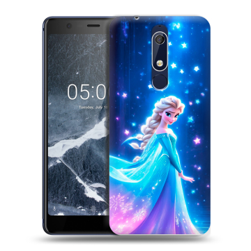 Силиконовый чехол на Nokia 5.1 с принтом Холодное сердце Frozen