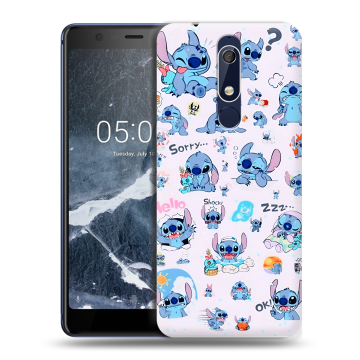 Силиконовый чехол на Nokia 5.1 с принтом Лило и Стич Силиконовый чехол на Nokia 5.1 с принтом Лило и Стич