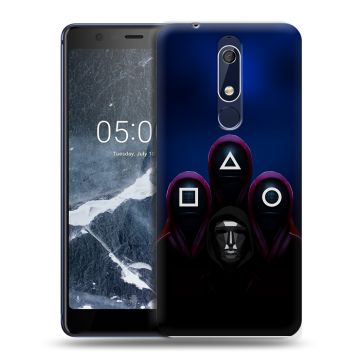 Силиконовый чехол на Nokia 5.1 с принтом Игра Кальмара