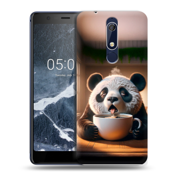Силиконовый чехол на Nokia 5.1 с принтом смешная панда