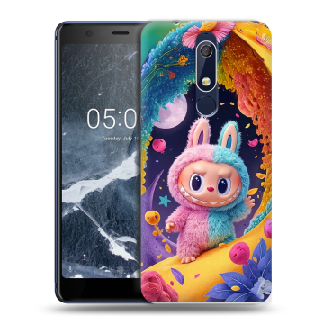 Силиконовый чехол на Nokia 5.1 с принтом Labubu Лабубу