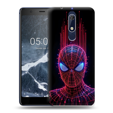 Силиконовый чехол на Nokia 5.1 с принтом Spiderman Человек паук