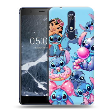 Силиконовый чехол на Nokia 5.1 с принтом Лило и Стич Силиконовый чехол на Nokia 5.1 с принтом Лило и Стич