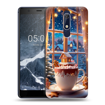 Силиконовый чехол на Nokia 5.1 с принтом Новый год