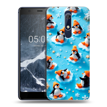 Силиконовый чехол на Nokia 5.1 с принтом Новый год