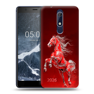 Силиконовый чехол на Nokia 5.1 с принтом Новый год