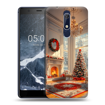 Силиконовый чехол на Nokia 5.1 с принтом Новый год