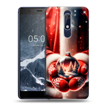 Силиконовый чехол на Nokia 5.1 с принтом Новый год