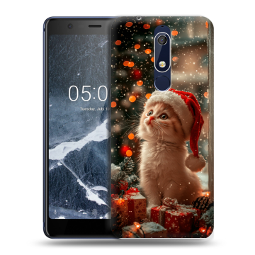 Силиконовый чехол на Nokia 5.1 с принтом Новый год