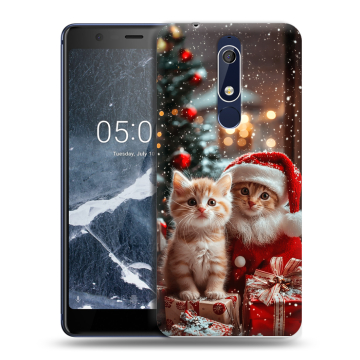 Силиконовый чехол на Nokia 5.1 с принтом Новый год