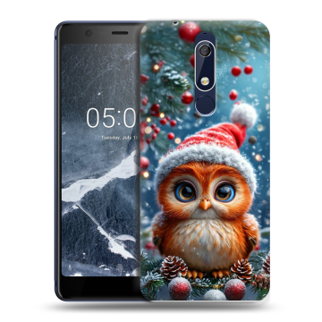 Силиконовый чехол на Nokia 5.1 с принтом Новый год