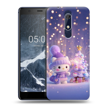Силиконовый чехол на Nokia 5.1 с принтом Новый год