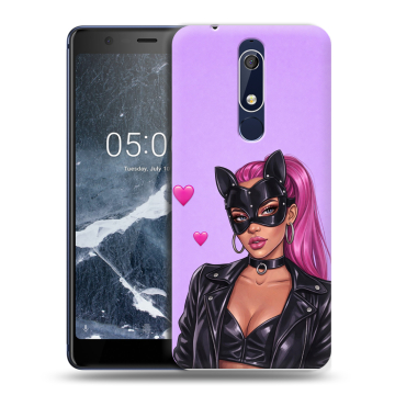 Силиконовый чехол на Nokia 5.1 с принтом женский