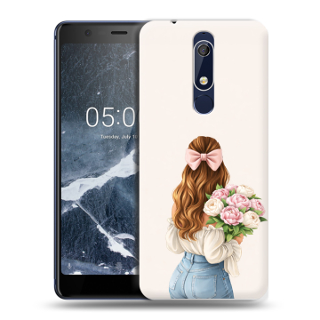 Силиконовый чехол на Nokia 5.1 с принтом женский