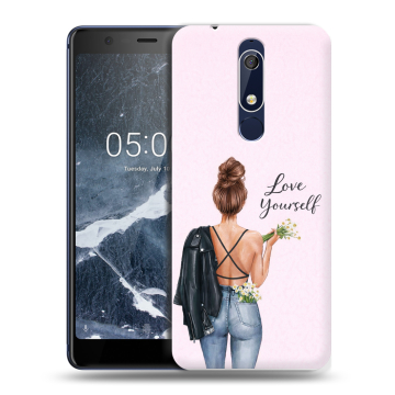 Силиконовый чехол на Nokia 5.1 с принтом женский