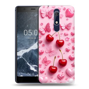Силиконовый чехол на Nokia 5.1 с принтом для девочек