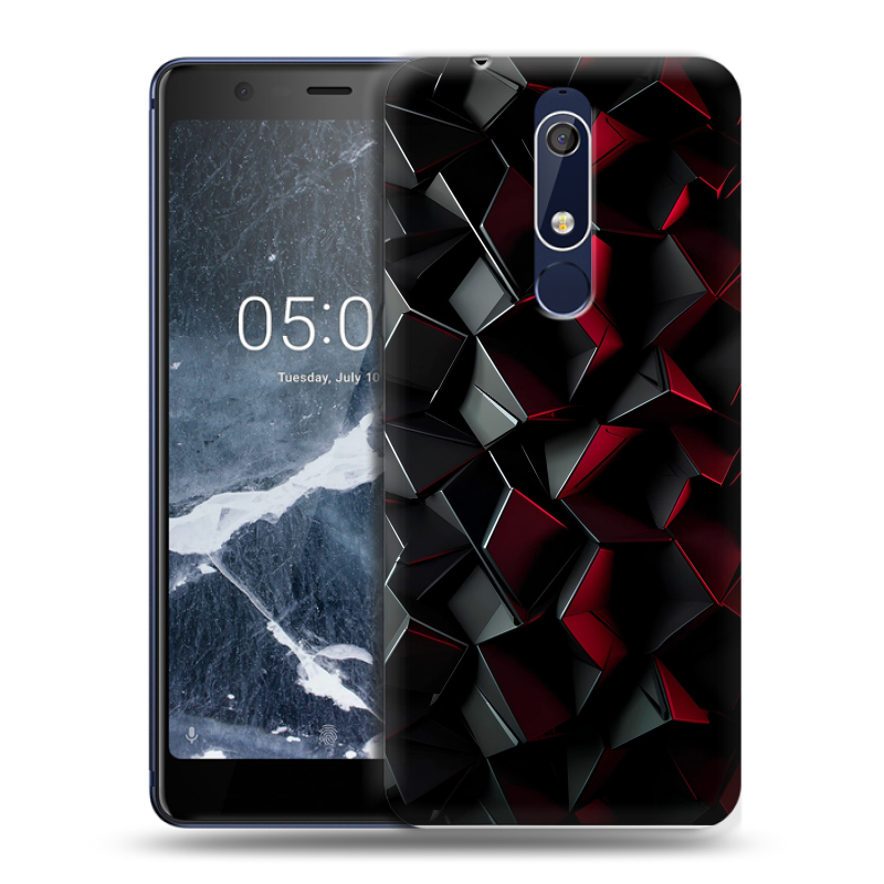 Пластиковый чехол на Nokia 5.1 с принтом Абстракция Пластиковый чехол на Nokia 5.1 с принтом Абстракция