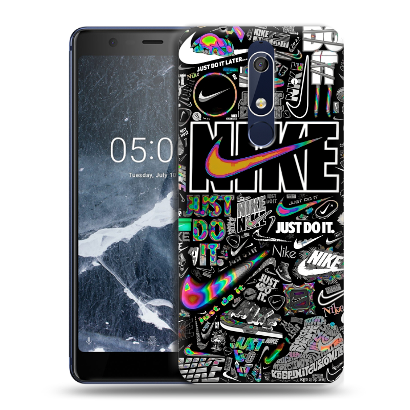 Пластиковый чехол на Nokia 5.1 с принтом Найк Пластиковый чехол на Nokia 5.1 с принтом Найк
