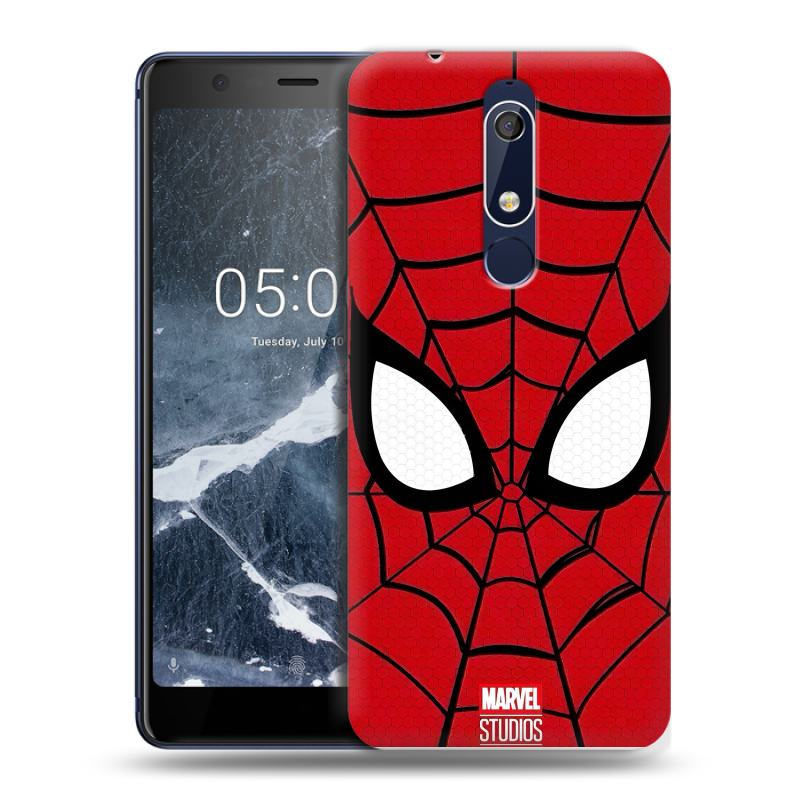 Пластиковый чехол на Nokia 5.1 с принтом человек паук spiderman Пластиковый чехол на Nokia 5.1 с принтом человек паук spiderman