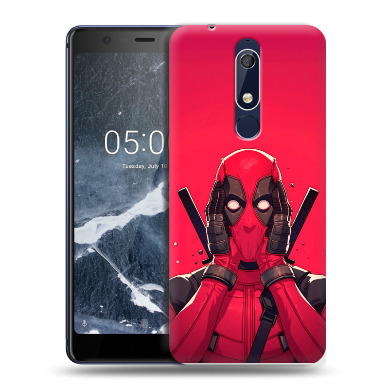 Пластиковый чехол на Nokia 5.1 с принтом Дедпул Deadpool Пластиковый чехол на Nokia 5.1 с принтом Дедпул Deadpool